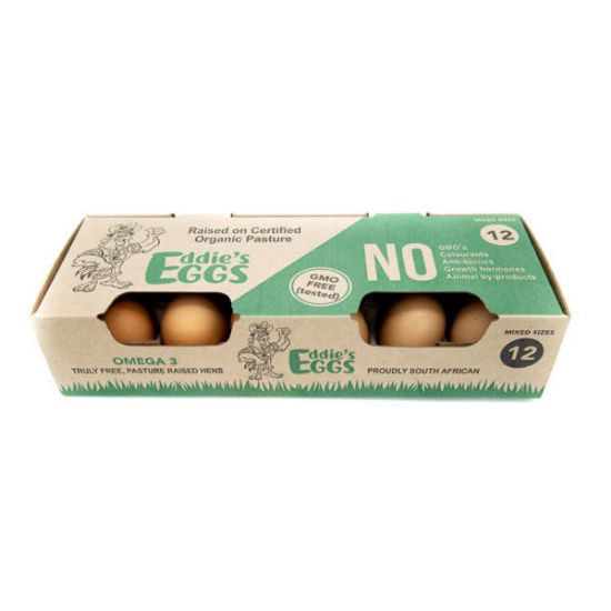 EDDIE`S ORGANIC PASTURE EGGS 12`s