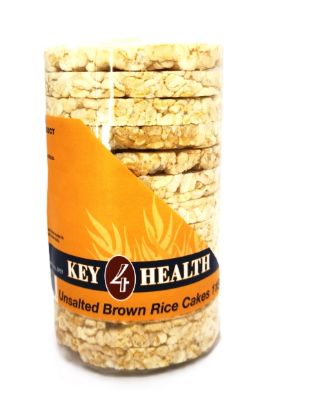 KEY 4 HEALTH BROWN UNSALTED RICE CAKES 115g