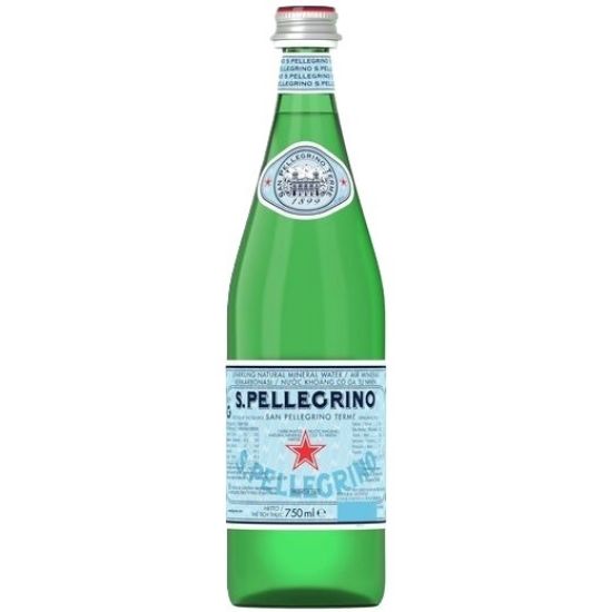 S.PELLEGRINO GLASS SPARKLING MINERAL WATER 750ml